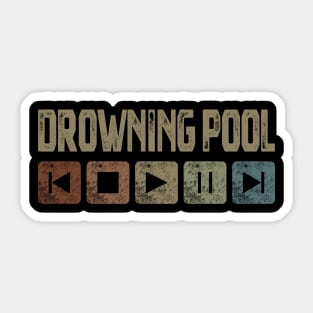 Drowning Pool Control Button Sticker